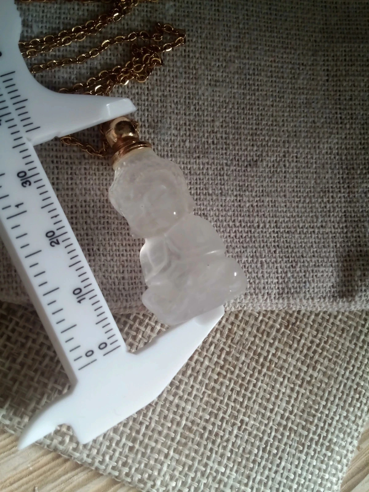 Collier pendentif bouddha en pierre naturelle de cristal de roche – photo 2